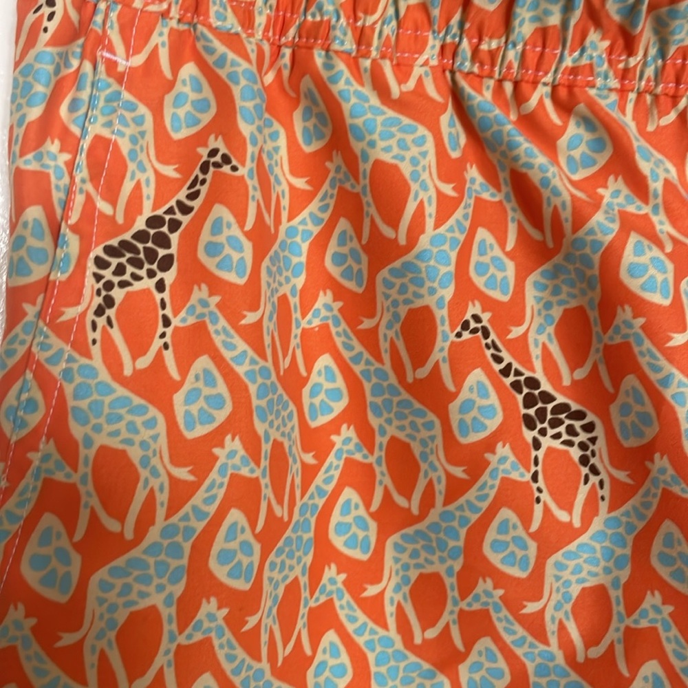 Peter Millar Vibrant Orange Patterned With Giraff… - image 2